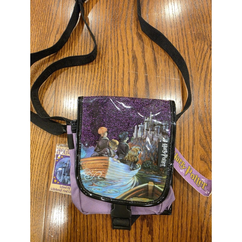 Vintage NWT Y2K Harry Potter Journey to Hogwarts Glitter Crossbody Wizard